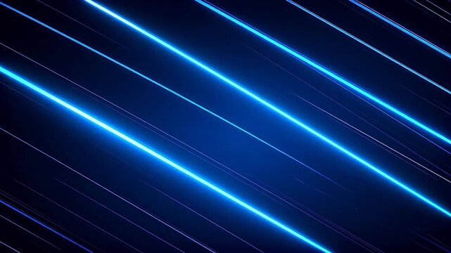Blue neon lines on dark background