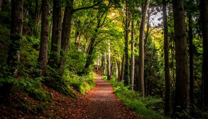 Fototapeta premium Forest Path in Autumn.