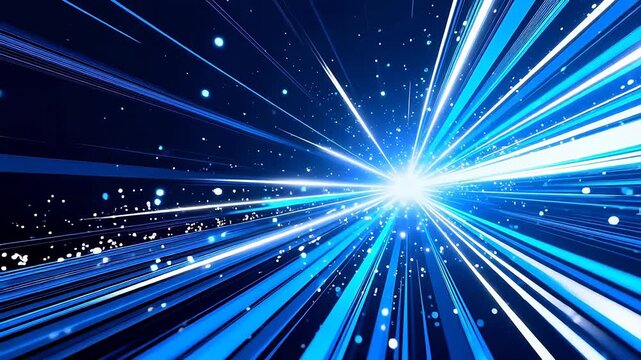 Blue light beams and particles