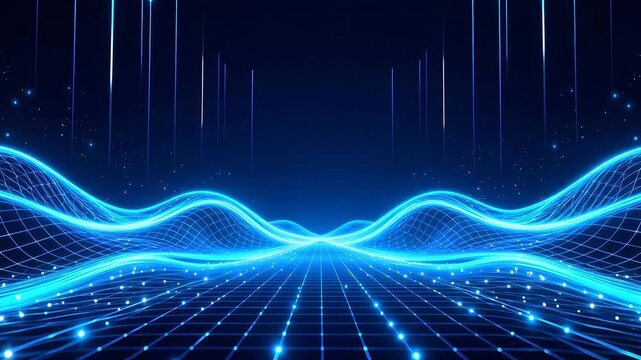 Abstract digital wave pattern