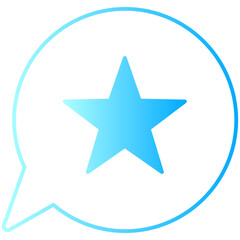 Obraz premium Speech Bubble With Star Icon