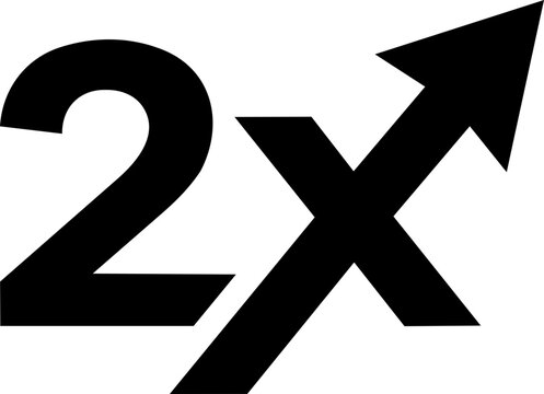 Double Multiplier Icon 2x