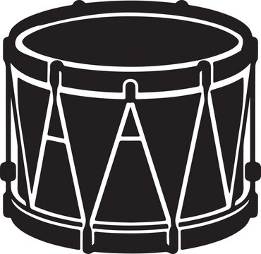 Snare drum silhouette vector image
