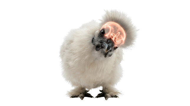 Innovative animal art virtual gallery digital illustration minimalist style front view brain concept for creativity
