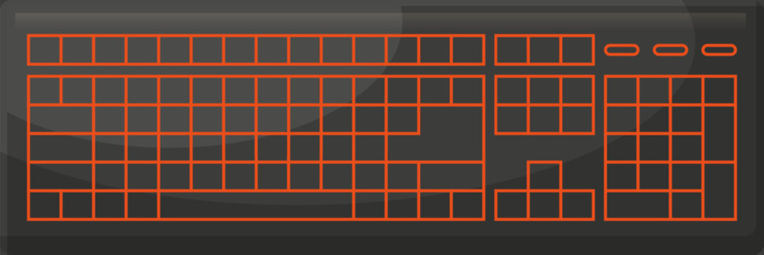 Computer keyboard outline illustration for digital technology concepts