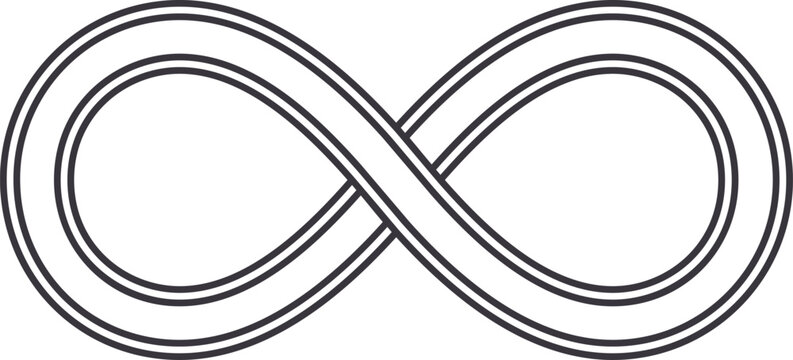 Infinity symbol graphic design demonstrating continuity and timelessness
