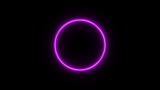 Glowing blue loading circle animation on digital monitor screen with dark background . 4k animation video 