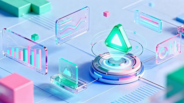 Futuristic data analytics interface