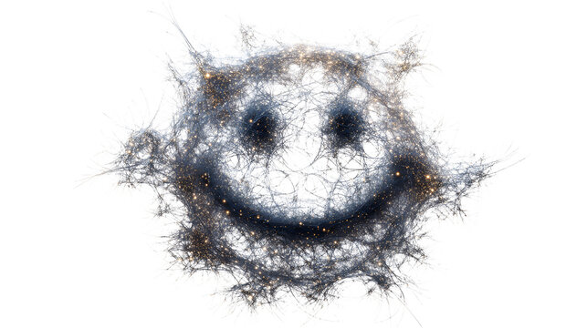 Dark matter halo forms smiley face