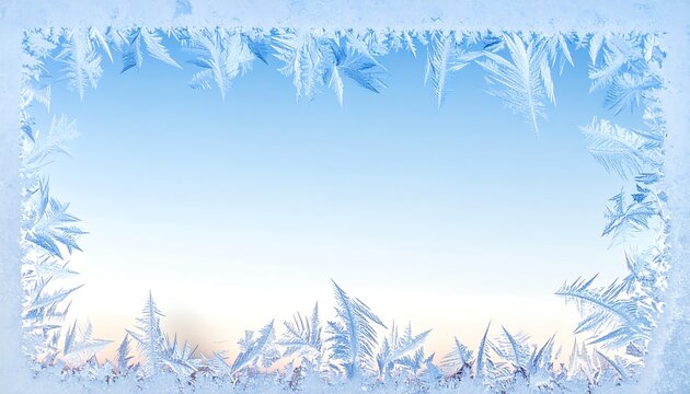 Frost frame on glass.