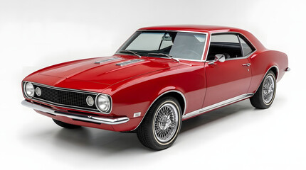 Fototapeta premium Vintage Red Classic American Muscle Car.