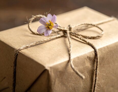 Gift Box with Flower.