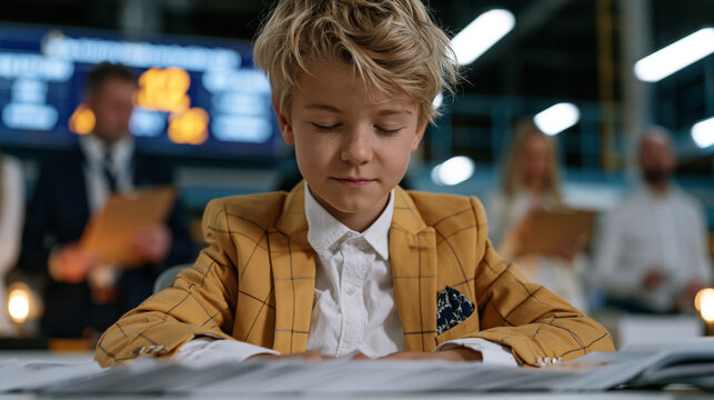 Young competitor sitting upright in a brightly lit competition hall, eyes closed and lips moving silently while memorizing a shuffled deck of cards fanned face-down on the table, a scoreboard visibl