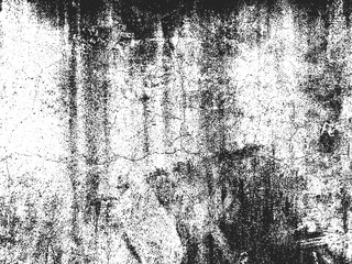 Obraz premium Grungy distressed texture background, black and white weathered wall surface, vintage grainy overlay for graphic design and photo effects