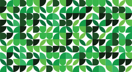 Abstract geometric pattern with green and dark green semicircles © ----᥅ꪊ ᥴ᥅ꫀꪖꪻ꠸ꪜꫀ----