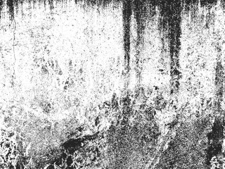 Obraz premium Distressed grunge texture with heavy black ink splatters, weathered concrete wall effect, vintage paper overlay for graphic design and backgrounds