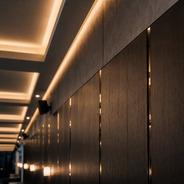Modern Luxury Interior Wall Panel with Integrated Ambient Lighting