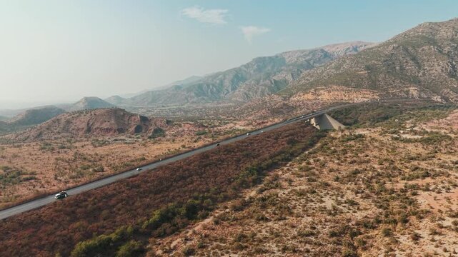 Kohat city tunnel road ariel view khyber Pakhtunkhwa Pakistan
