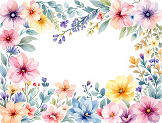 Obraz premium Charming Blossom Border Bringing Elegance and Warmth to Creative Templates