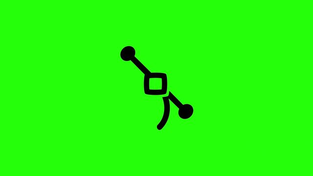 4K horizontal layout featuring a geometric vector path anchor point with node adjustment handle silhouettes bouncing. Tactical popup graphic design icon.