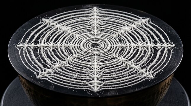 The Sound Shape: Cymatics Pattern of a Singing Bowl at Resonance