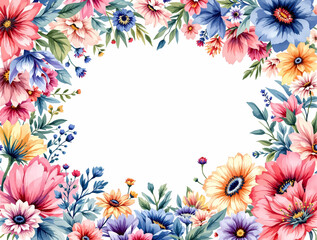 Blooming Spring Frame Offering a Gentle Setting for Quotes, Notes, and Greetings © Flower