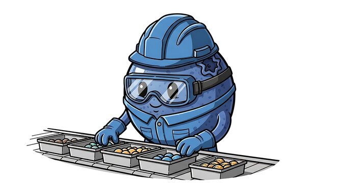 Blue robot vacuum cleaner cleaning floor.