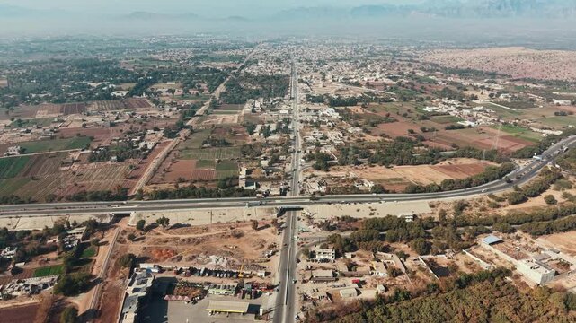  Kohat exchange bridge view from Above Kohat, Khyber Pakhtunkhwa, Pakistan 