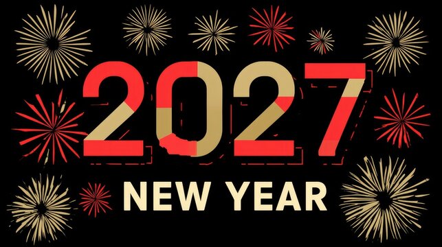 Vector Art of 2027 New Year Celebration