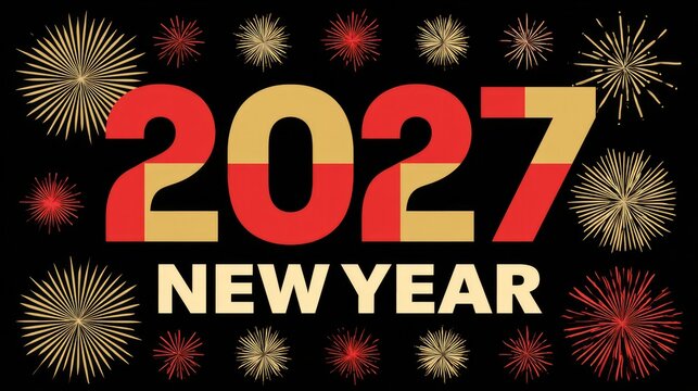 Vector Art of 2027 New Year Celebration