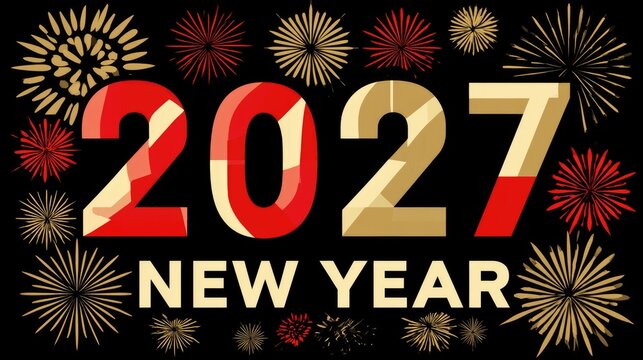Vector Art of 2027 New Year Celebration