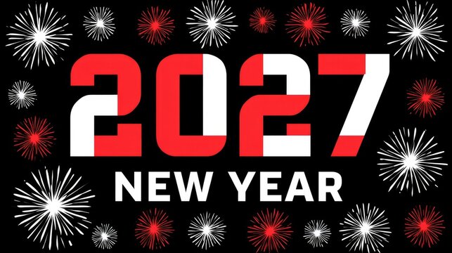 Vector Art of 2027 New Year Celebration