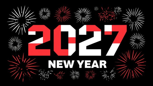 Vector Art of 2027 New Year Celebration