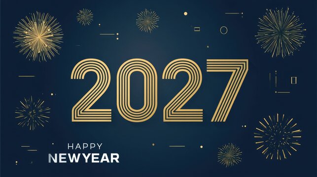 Vector Art of 2027 New Year Celebration