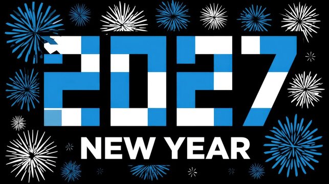Vector Art of 2027 New Year Celebration