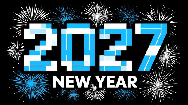 Vector Art of 2027 New Year Celebration