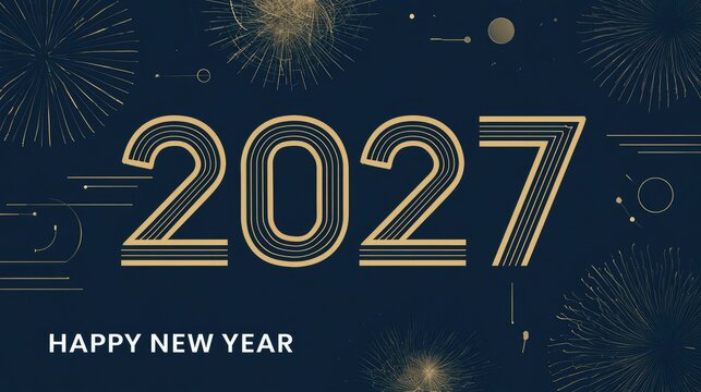 Vector Art of 2027 New Year Celebration