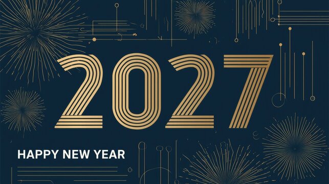 Vector Art of 2027 New Year Celebration