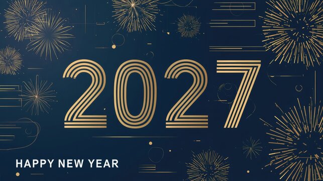 Vector Art of 2027 New Year Celebration