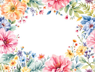 Soft Floral Border Creating a Romantic Atmosphere for Invitations and Greetings © Flower