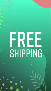 Green  Concept, Free Shipping Sale for Social Media Story