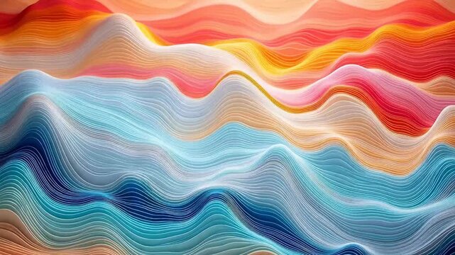 Digital paper sculptures mountains wave abstract  background