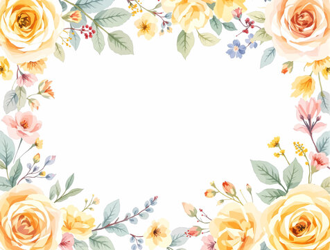 Elegant Pink Flower Frame Highlighting Special Words with Grace and Style