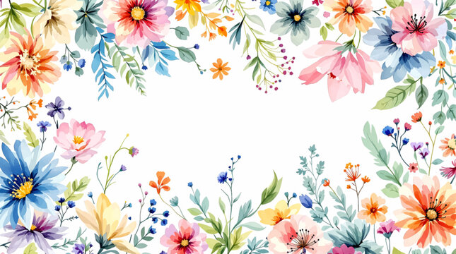 Graceful Floral Border Perfect for Elegant Announcements and Creative Designs
