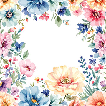 Romantic Floral Frame Offering a Lovely Background for Special Occasions