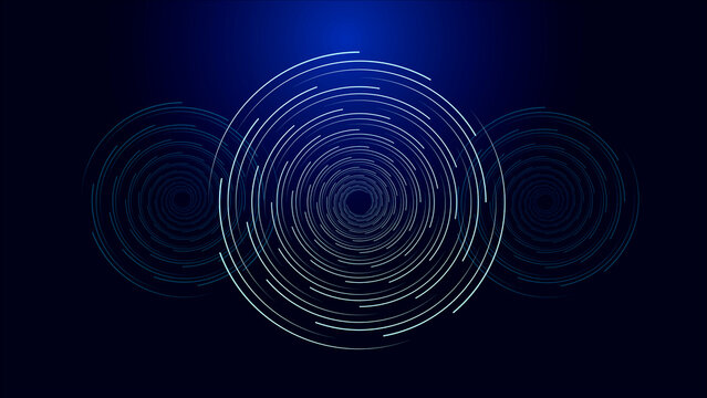 Image of blue light on a black background. Abstract background of a digitally generated image.
