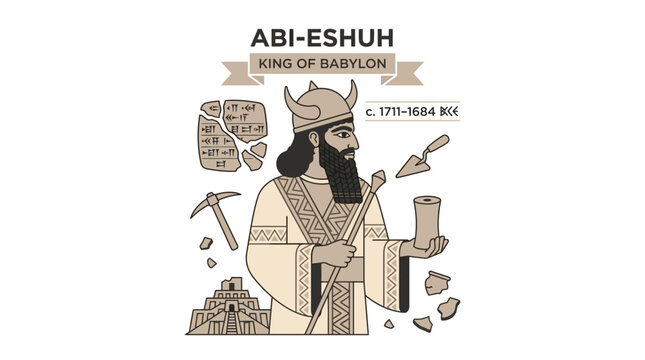 Abi-Eshuh King of Babylon Illustration - Ancient Mesopotamia History