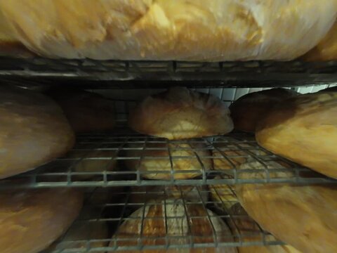 bread production in bakery shop.
