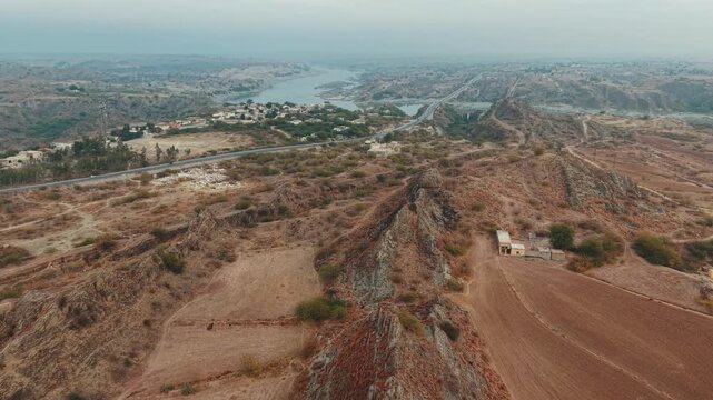 Rawalpindi jand kohat road view from above Kohat city, Khyber Pakhtunkhwa, Pakistan