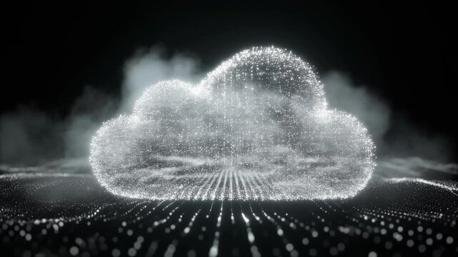 Digital Cloud Computing Data Network Technology Abstract Background.